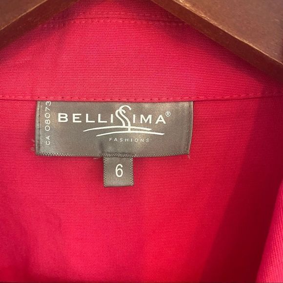 Bellissima pink women’s long sleeve snap closure 2 small pockets jacket size 6 - Picture 8 of 11